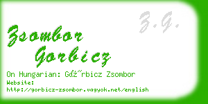 zsombor gorbicz business card